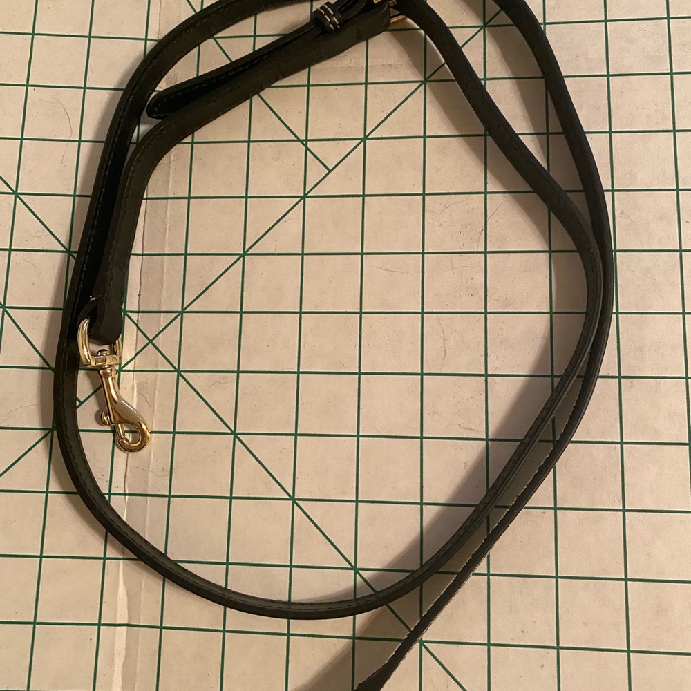 Black Leather Strap with Gold Clasp